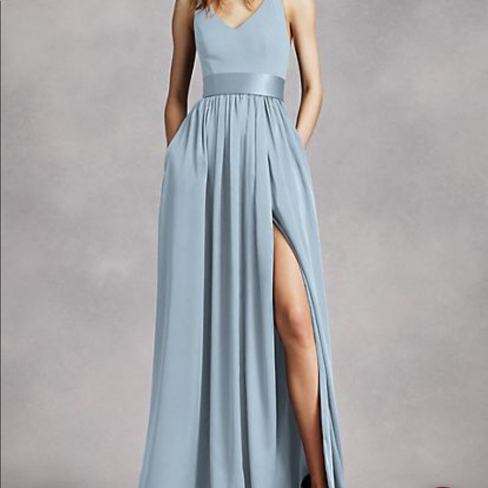 NWT White by Vera Wang bridesmaid dress dusty blue